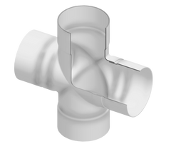 Spears 280-103299 12X3 PVC CROSS SOCKET LOW HEAD PIPXIPS  | Midwest Supply Us