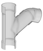 3977-532 | 6X4 PVC REDUCING COMB WYE & 1/8 BEND SOCKET SCH80 | (PG:400) Spears