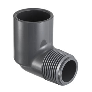 Spears 410-007G 3/4 PVC 90 STREET ELBOW MPTXSOC SCH40 GRAY  | Midwest Supply Us