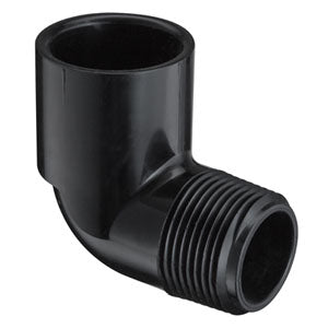 Spears 410-007B 3/4 PVC 90 STREET ELBOW MPTXSOC SCH40 BLACK  | Midwest Supply Us