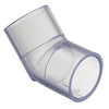 417-007L | 3/4 PVC 45 ELBOW SOCKET SCH40 CLEAR | (PG:039) Spears