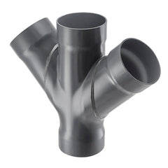 Spears 4376-080 8 PVC DOUBLE WYE SOCKET DUCT  | Midwest Supply Us