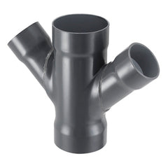 Spears 4376-814 20X4 PVC REDUCING DOUBLE WYE SOCKET DUCT  | Midwest Supply Us