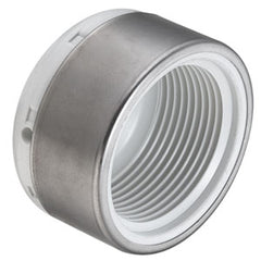 Spears 448-012SR 1-1/4 PVC CAP REINFORCED FEMALE THREAD SCH40 W/COLLAR  | Midwest Supply Us