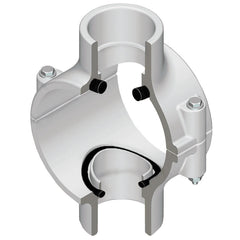 Spears 468E-422 4X3 PVC CLAMP SADDLE DOUBLE OUTLET SOCKET EPDM ZINC BOLT  | Midwest Supply Us