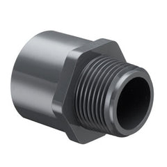 Spears 436-015G 1-1/2 PVC MALE ADAPTER MPTXSOC SCH40 GRAY  | Midwest Supply Us