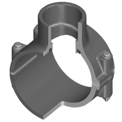 Spears 866S-525 6X1 PVC CLAMP SADDLE SOCKET EPDM SS BOLT  | Midwest Supply Us