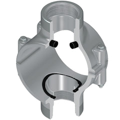 Spears 869-526CSR 6X1-1/4 CPVC CLAMP SADDLE DOUBLE OUTLET REINFORCED FEMALE THREAD EPDM  | Midwest Supply Us