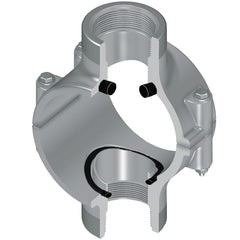 Spears 869S-525CSR 6X1 CPVC CLAMP SADDLE DOUBLE OUTLET REINFORCED FEMALE THREAD EPDM SS  | Midwest Supply Us