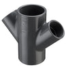 876-621F | 10X2 PVC REDUCING DOUBLE WYE SOCKET SCH80 100 PSI G | (PG:083) Spears