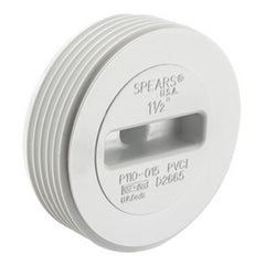 Spears P110-030 3 PVC DWV FLUSH CLEAN OUT PLUG MPT  | Midwest Supply Us