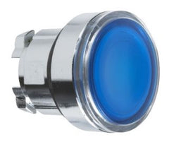 Schneider Electric (Square D) ZB4BW363 Blue flush illuminated pushbutton head Ø22 spring return for integral LED  | Midwest Supply Us