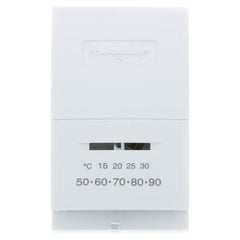 Resideo T822L1000 VERTICAL COOL ONLY MECHANICAL THERMOSTAT. TERMINALS: R, Y. NO SYSTEM SWITCH. NO FAN SWITCH. SCALE: 50-90F AND 10-30C.  | Midwest Supply Us