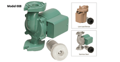 Taco 008-BC6-IFC Circulator Pump | Bronze | 1/25 HP | 115V | Single Phase | 0.84A | 3250 RPM | Flanged | 12.5 GPM | 15ft Max Head | 125 PSI Max Press. | Integral Flow Check | Series 008  | Midwest Supply Us