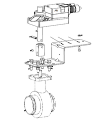 Belimo UBLK8173 For Belimo 2w 1.5" Vic 726 Ball Valve with Belimo Rotary Actuators AF/AM/GM  | Midwest Supply Us