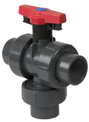 Spears 7123T1-010C 1 CPVC TRUE UNION INDUSTRIAL 3 WAY FULL PORT VERTICAL T1 FLANGED EPDM  | Midwest Supply Us