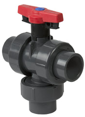 Spears 7123L1-010C 1 CPVC TRUE UNION INDUSTRIAL 3 WAY FULL PORT VERTICAL L1 FLANGED EPDM  | Midwest Supply Us