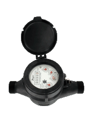 Dwyer Instruments WPT-A-C-04-1 Multi-Jet plastic water meter | 1" pipe size with 1 gal pulse output.  | Midwest Supply Us