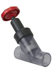 Spears 172B-012CL 1-1/4 PVC CLEAR TRUE UNION Y-PATTERN VALVE FPT EPDM  | Midwest Supply Us