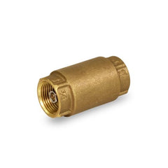 Everflow 150T100-NL 1" Threaded Inline Check Valve Spring Loaded, Brass, Lead Free  | Midwest Supply Us