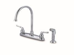 Everflow BGL-G11C Glenford Two Handle Kitchen Faucet With Spray Chrome  | Midwest Supply Us