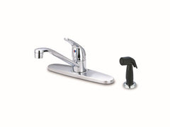 Everflow BAR-K11C Arlington Single Handle Kitchen Faucet With Spray Chrome  | Midwest Supply Us