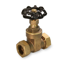 Everflow 205P034 1/2" Comp X Comp Brass Gate Valve, For Non-Potable Water Use  | Midwest Supply Us