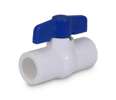 Everflow 265S034 3/4" SCH. 40 PVC SOLVENT BALL VALVE WHITE NSF APPROVED  | Midwest Supply Us
