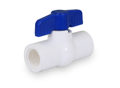 Everflow 265T034 3/4" SCH. 40 PVC THREADED BALL VALVE WHITE NSF APPROVED  | Midwest Supply Us