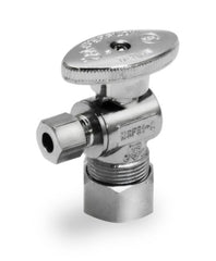 Everflow 27-CA14-NL RAVEN 27-CA14-NL 1/4" Comp X 3/8" Comp 1/4 Turn Angle Stop Lead Free  | Midwest Supply Us