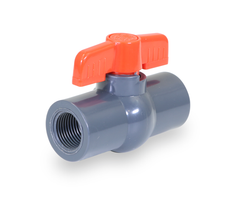 Everflow 270T114 1-1/4" SCH. 80 PVC THREADED BALL VALVE GRAY NSF APPROVED  | Midwest Supply Us