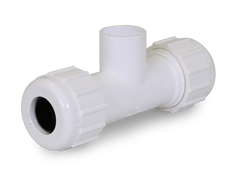 Everflow 375CT114 1-1/4" PVC COMPRESSION TEE SOLVENT BRANCH NSF APPROVED  | Midwest Supply Us