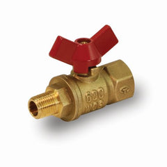 Everflow 615MF014-NL 1/4" MIP x 1/4" FIP Mini Ball Valve Butterfly Handle Lead Free  | Midwest Supply Us