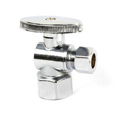 Everflow 81412PR-NL 1/2" CPVC X 3/8" OD COMP Quarter Turn Angle Stop Boxed Lead Free  | Midwest Supply Us
