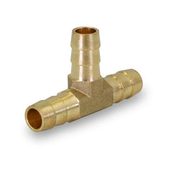 Everflow B24-14 1/4" Hose Barb Tee Brass Hose Barb Fitting, For Non Potable Use Only  | Midwest Supply Us