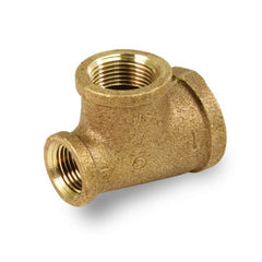 Everflow BRRT1008-NL 1" X 3/4" X 3/4" Reducing Tee - 3 Size Brass Lead Free  | Midwest Supply Us