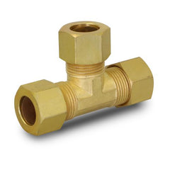 Everflow C64-38-NL 3/8" OD Compression Tee Lead Free Brass Fitting  | Midwest Supply Us