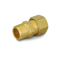 Everflow C68R-3814-NL 3/8" OD X 1/4" MIP Compression Adapter Lead Free Brass Fitting  | Midwest Supply Us