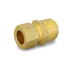 Everflow C68-14-NL 1/4" OD X 1/4" MIP Compression Adapter Lead Free Brass Fitting  | Midwest Supply Us