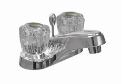 Everflow BAR-B13C Arlington Two Handle Lav Faucet Acrylic Handle With Drain Chrome  | Midwest Supply Us