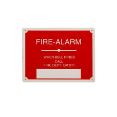 Everflow SIGN#8 RAVEN SIGN#8 Warning. FIRE ALARM WHEN BELL RINGS CALL FIRE DEPT. OR 911  | Midwest Supply Us