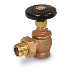 Everflow HWV-T001 1" Brass Angle Hot Water Raidiator Valve FIP X MALE Union  | Midwest Supply Us