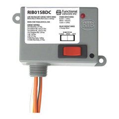 Functional Devices RIB01SBDC Enclosed Relay, Class 2 Dry Contact input,120Vac pwr, 20A SPST + Override  | Midwest Supply Us