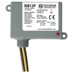 Functional Devices RIB12P Enclosed Relay 20Amp DPDT 12Vac/dc  | Midwest Supply Us