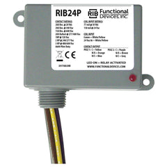 Functional Devices RIB24P Enclosed Relay 20Amp DPDT 24Vac/dc  | Midwest Supply Us