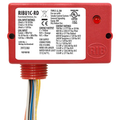 Functional Devices RIBU1C-RD Enclosed Relay 10Amp SPDT 10-30Vac/dc/120Vac Red Hsg  | Midwest Supply Us