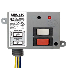 Functional Devices RIBU1SC Enclosed Relay 10Amp SPDT + Override 10-30Vac/dc/120Vac  | Midwest Supply Us