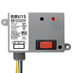 Functional Devices RIBU1S Enclosed Relay 10Amp SPST-NO + Override 10-30Vac/dc/120Vac  | Midwest Supply Us
