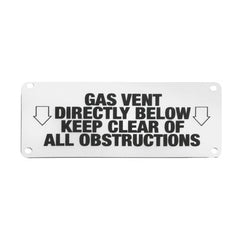Everflow SIGN#2 RAVEN R1672 Clear-Warning Gas Notification Sign - plastic RAVEN # Sign #2 plastic  | Midwest Supply Us