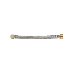 Everflow FTWC-B34-18C FLEXTRON FTWC-B34-18C 18 SS BRAIDED WATER HTR CONNEC 3/4 FIP x 3/4 PUSH IN NSF/cUPC  | Midwest Supply Us